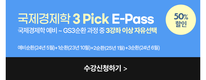 국제경제학 3 PICK E-PASS