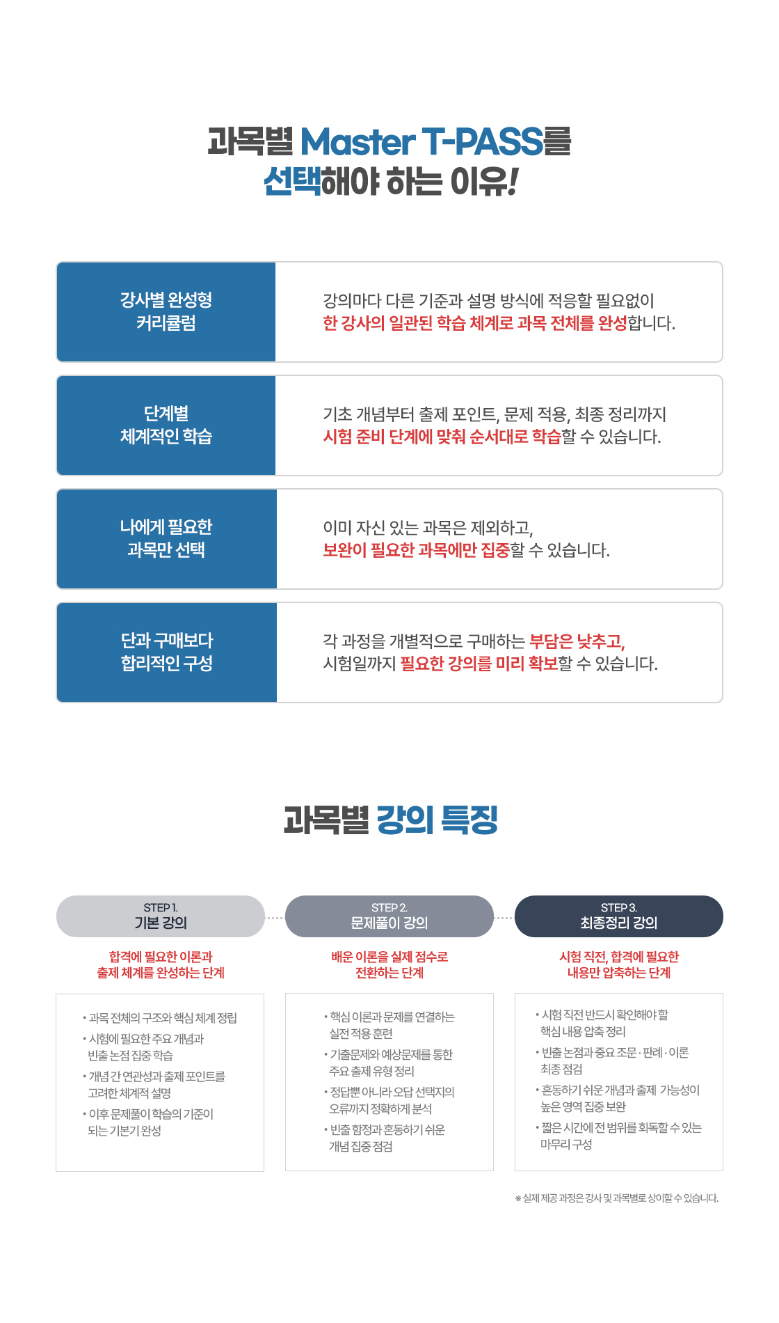 강의 특징